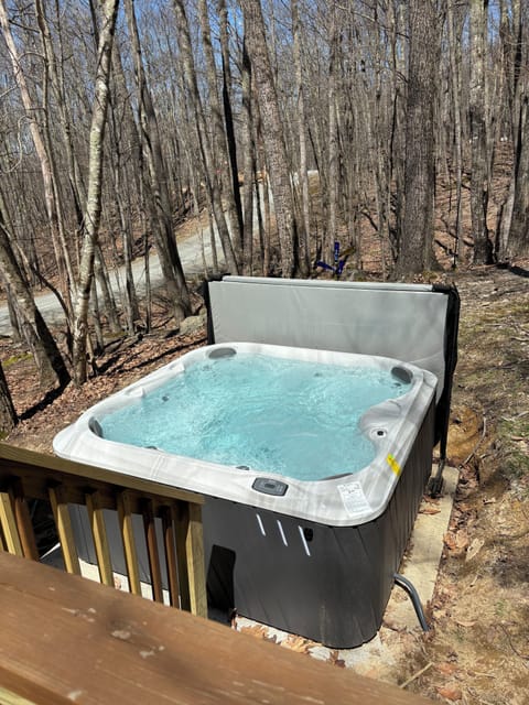 Newly installed hot tub