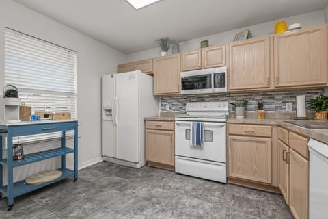Spacious kitchen with everything you need to enjoy your stay!  