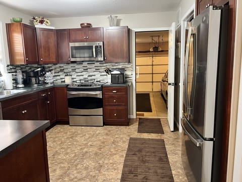 Full size oven, microwave, and Keurig