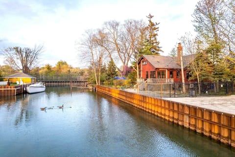 Nestled between the canal and Detroit River