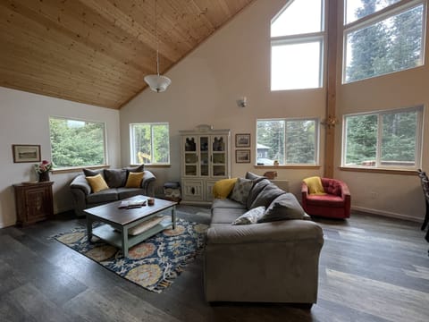 Large couch plus loveseat—perfect for movie nights.