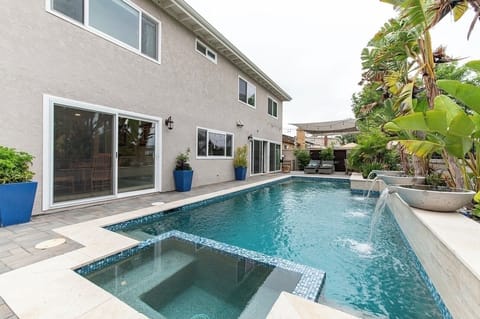 Beautiful backyard and garden plants.