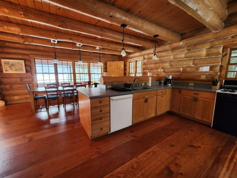 kitchen and dining room