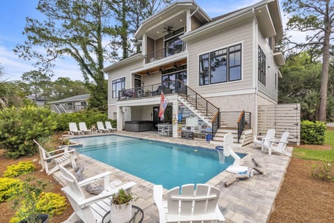 Private Pool with Views of Marsh