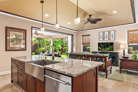 Open kitchen allows you to still be apart of the conversations