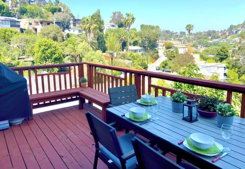 BBQ Grill on the deck surrounded by breathtaking hillside views.