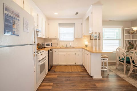 Cheerful Kitchen with everything you need for cooking at home.