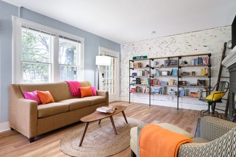 Comfortable living room with whimsical decor