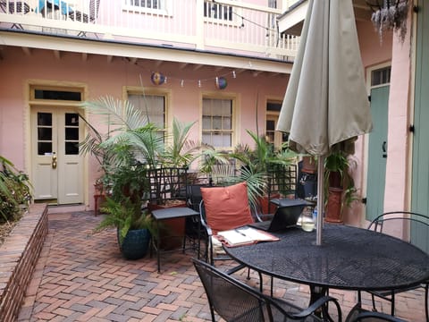 Quaint, traditional, French Quarter courtyard, shared with only 2 other units.  