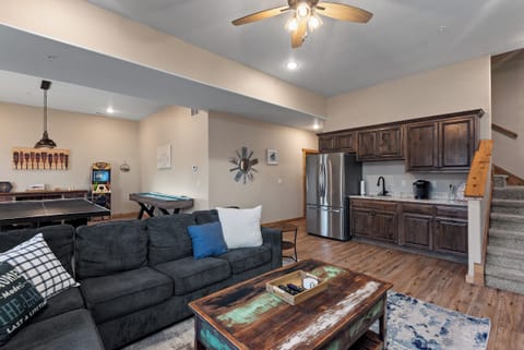 Lower level kitchenette with extra fridge!