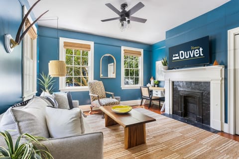 Living room doubles as second bedroom