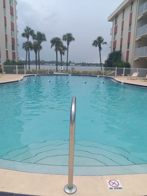 heated salt water pool