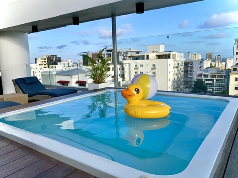 jacuzzi view with rubber ducky floaty perfect for pictures and to relax.