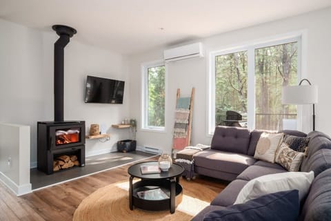 Soft, comfortable living area for cold-weather comfort.