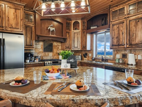 Gourmet kitchen equipped with all the necessary tools to whip up a mouth-watering feast.