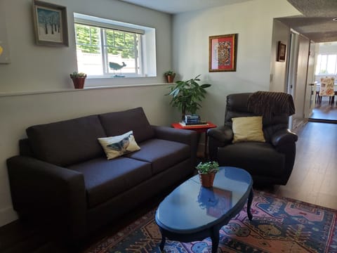 living area with pullout couch