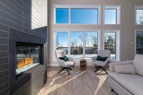 Living room with gas fireplace