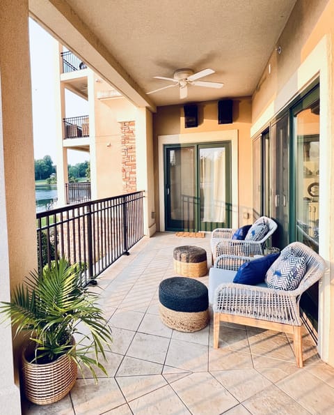 Enjoy the wrap-around balcony with comfortable seating