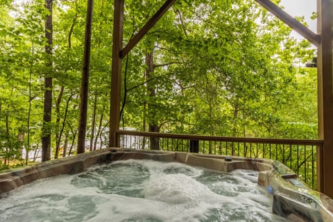 Forget the everyday stresses of your life while soaking in the hot tub
