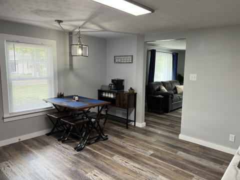 Dining area with coffee bar