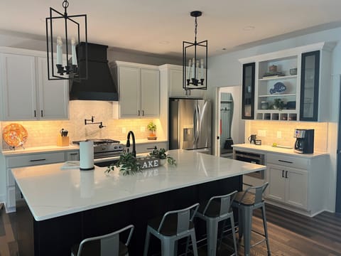 Spacious kitchen with large island