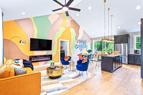 Kick back and and feel at home in this one of a kind living and dining space