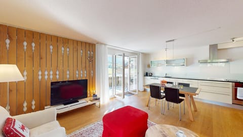 Living area with a kitchen