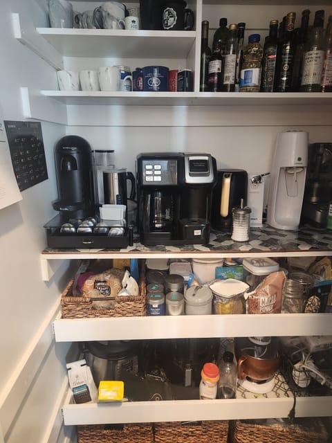 Coffee/Tea bar fully stocked - Nescafe and Drip Coffee