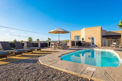 Side door from kitchen to pool.