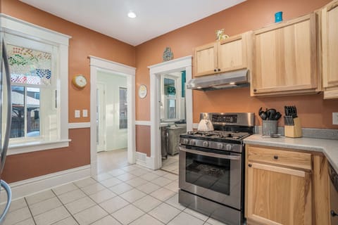 The beautiful kitchen is equipped with everything you will need during your stay