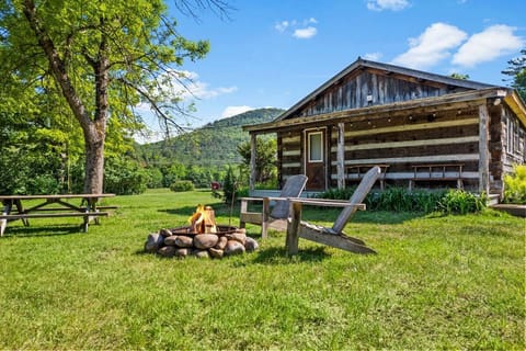 Cabin with private level yard