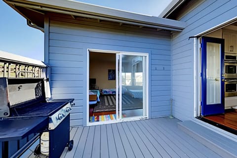 Balcony off kitchen. BBQ