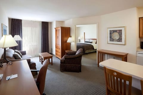 Gather together in the roomy suite with space for everyone.
