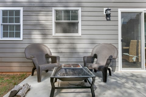 Firepit on the patio.