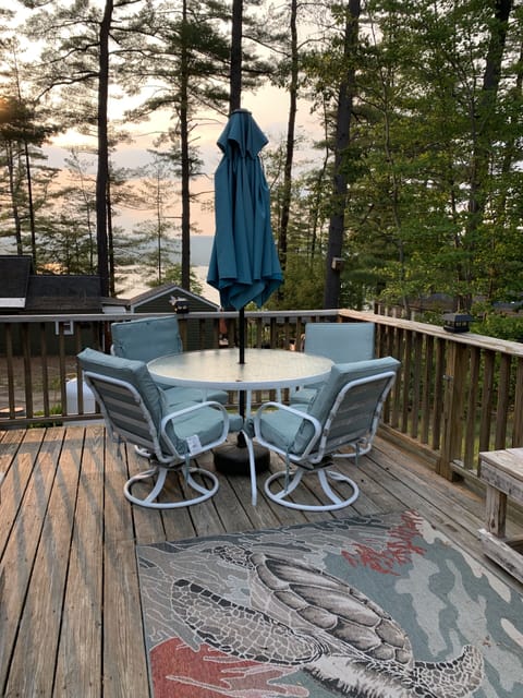 Deck over looking the lake 