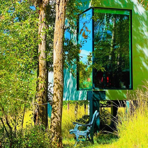 View of the floating bedroom.