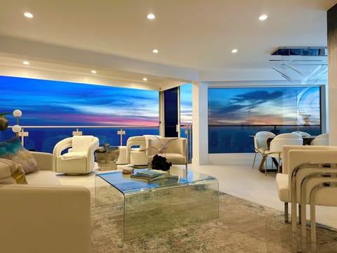 Breath taking ocean and sunset views from inside the cndo