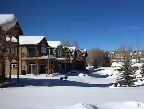 Edgewater Cabins - winter.  Each one has lots of windows for sunshine all year!