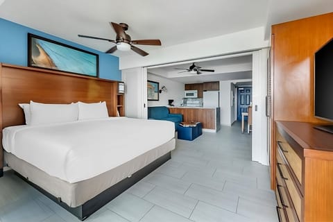 Unwind in an airy suite with open-concept comfort.