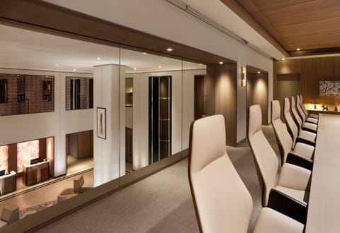 Take in the airy mezzanine views above the grand lobby.