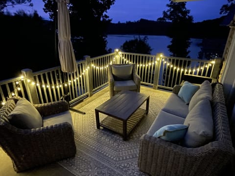 Stars dancing on the water from the patio balcony!