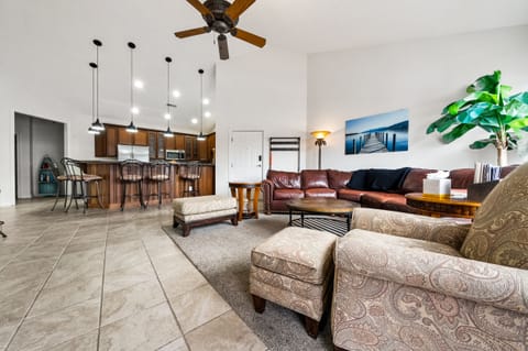 Open floor plan with lots of seating