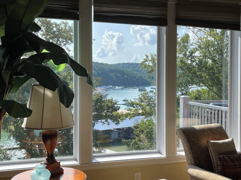 View of lake and marina from Living Room