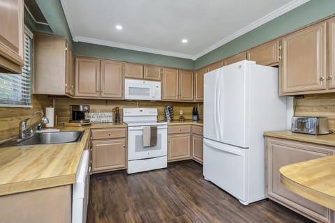 Kitchen with modern amenities.