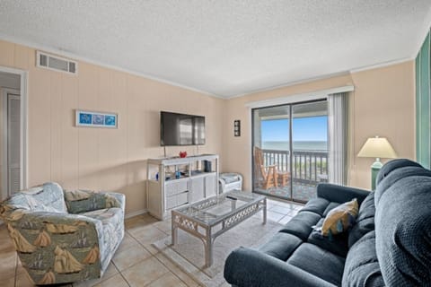 The ocean front living room is fabulous for movie night with the family.