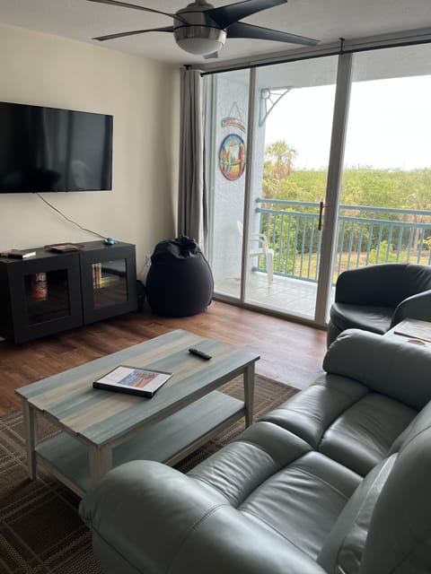 living room with view of patio