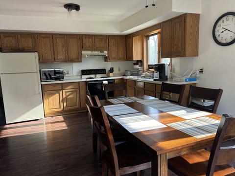 Open concept kitchen with dining area