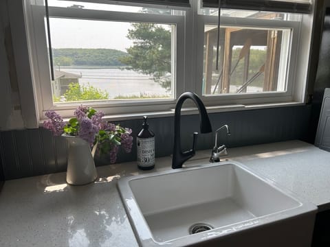 Farm sink with lake views (but use the new dishwasher!)