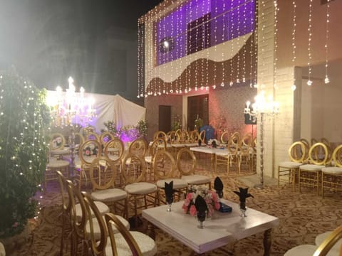 Outdoor banquet area