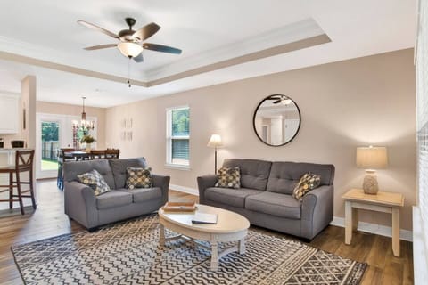 Open concept. Great for family time.